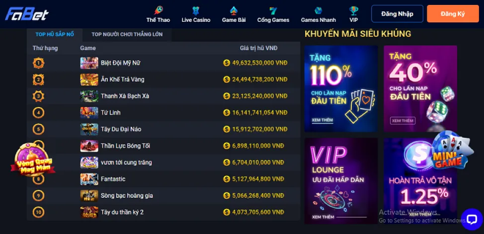 Giao diện ứng dụng 89win site trên điện thoại di động